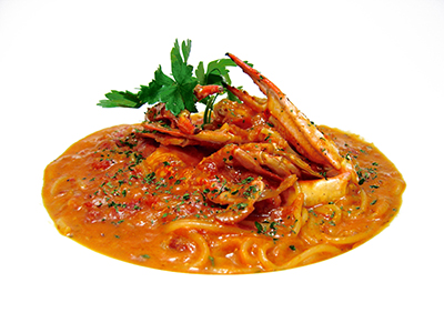 渡り蟹のトマトクリームソース